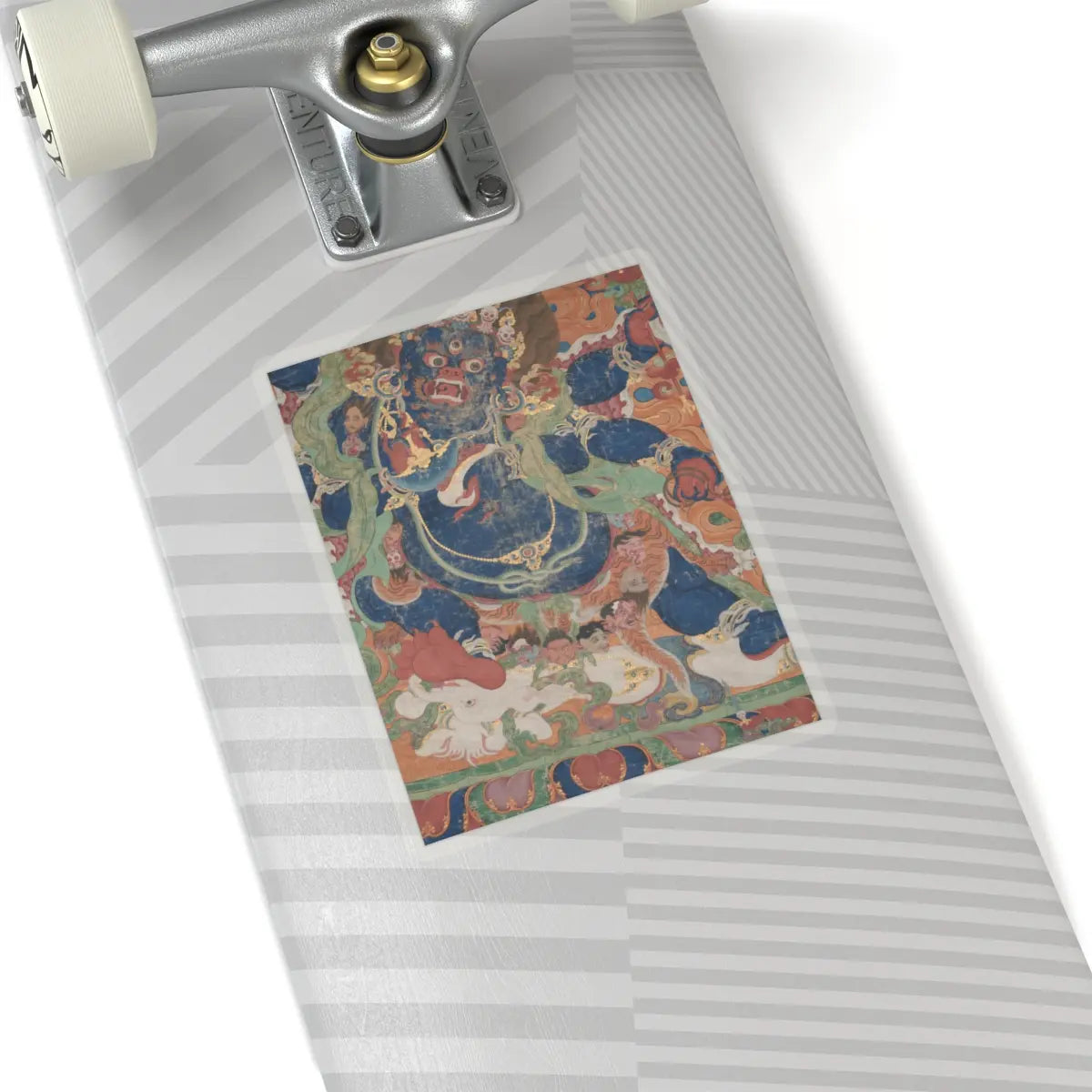 unknown - The Wrathful Protector Mahakala, Tantric Protective Form of Avalokiteshvara - early 18th century v15 - STICKER Vinyl Kiss-Cut Decal