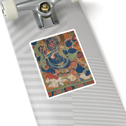 unknown - The Wrathful Protector Mahakala, Tantric Protective Form of Avalokiteshvara - early 18th century v15 - STICKER Vinyl Kiss-Cut Decal