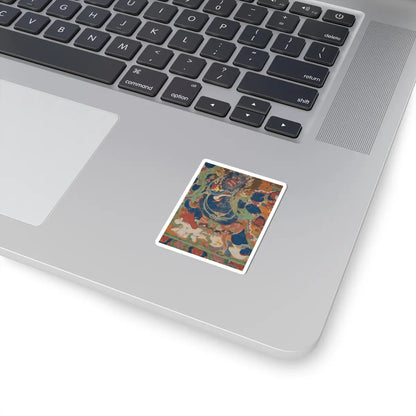 unknown - The Wrathful Protector Mahakala, Tantric Protective Form of Avalokiteshvara - early 18th century v15 - STICKER Vinyl Kiss-Cut Decal