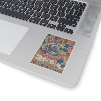 unknown - The Wrathful Protector Mahakala, Tantric Protective Form of Avalokiteshvara - early 18th century v15 - STICKER Vinyl Kiss-Cut Decal