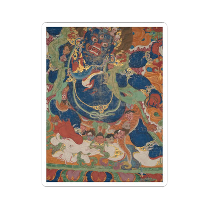 unknown - The Wrathful Protector Mahakala, Tantric Protective Form of Avalokiteshvara - early 18th century v15 - STICKER Vinyl Kiss-Cut Decal