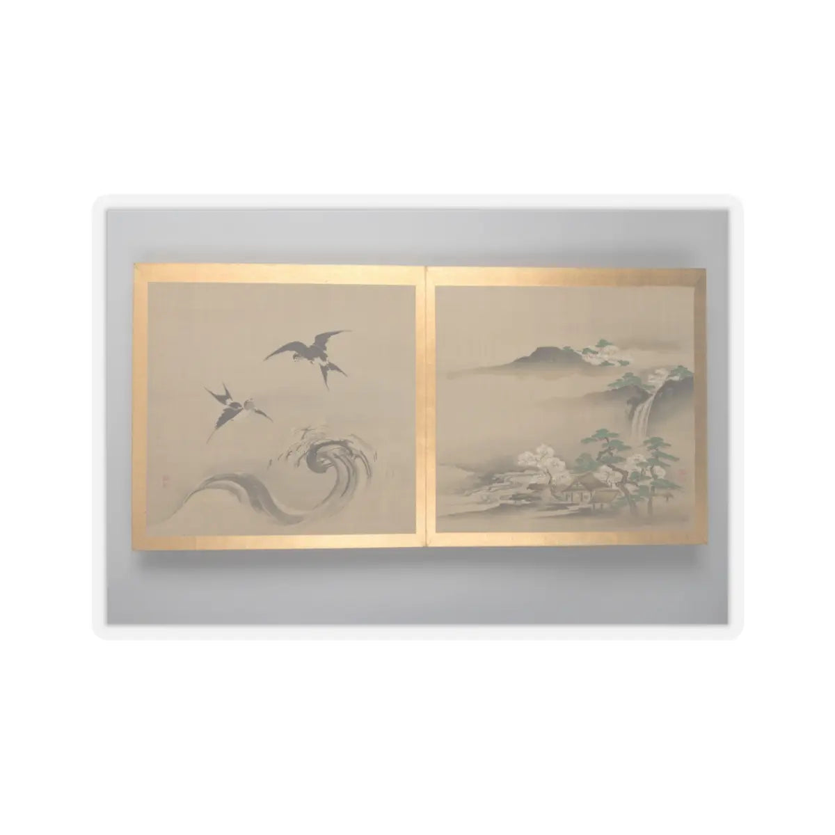 unknown - Thirty paintings of birds, flowers and landscape - late 18th century v1 - STICKER Vinyl Kiss-Cut Decal