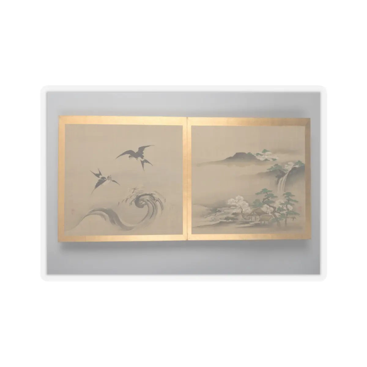 unknown - Thirty paintings of birds, flowers and landscape - late 18th century v1 - STICKER Vinyl Kiss-Cut Decal