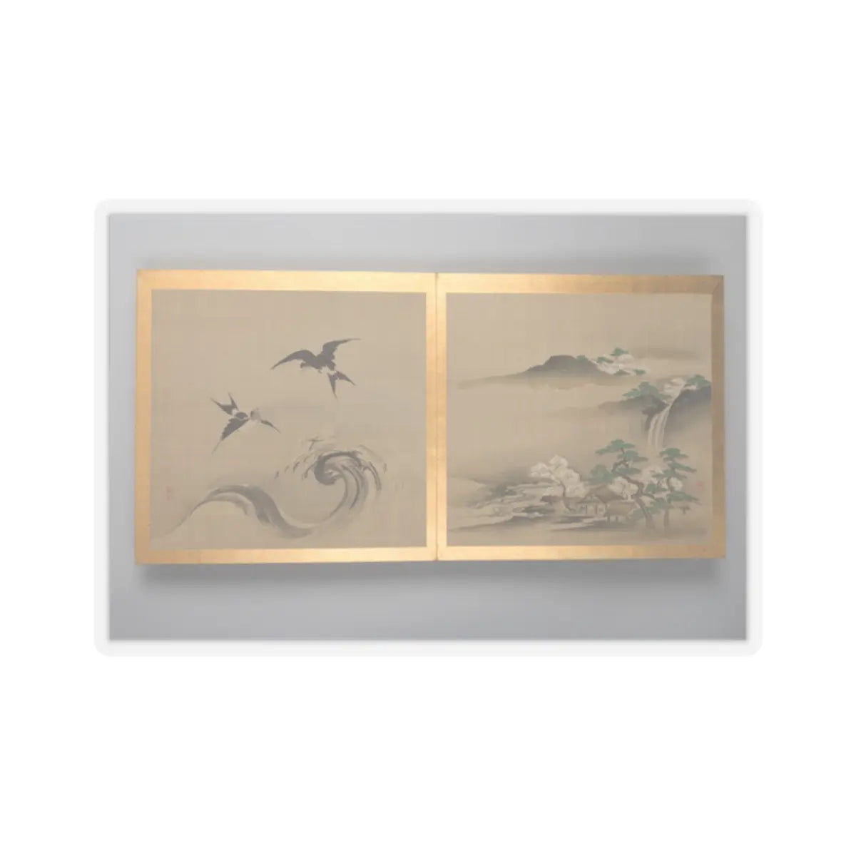 unknown - Thirty paintings of birds, flowers and landscape - late 18th century v1 - STICKER Vinyl Kiss-Cut Decal