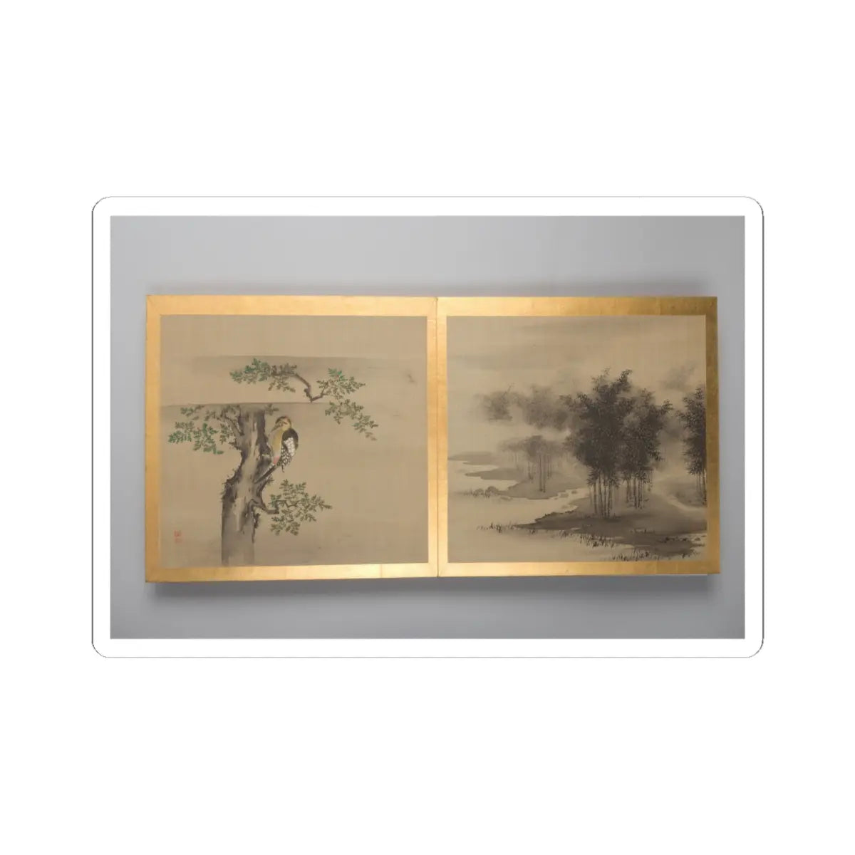 unknown - Thirty paintings of birds, flowers and landscape - late 18th century v12 - STICKER Vinyl Kiss-Cut Decal