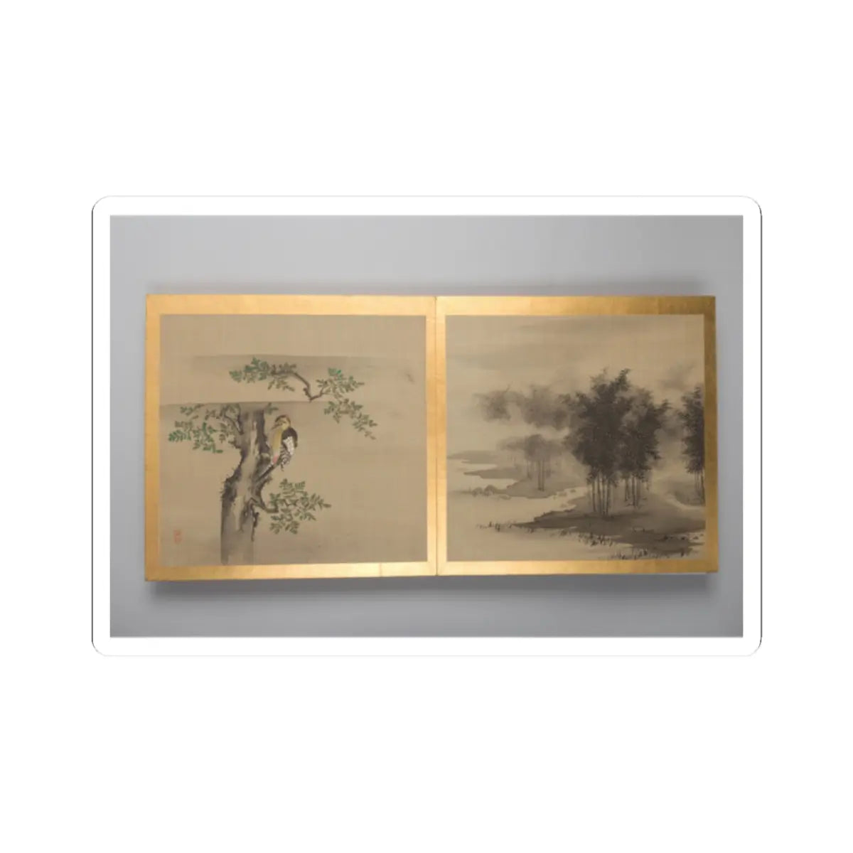 unknown - Thirty paintings of birds, flowers and landscape - late 18th century v12 - STICKER Vinyl Kiss-Cut Decal