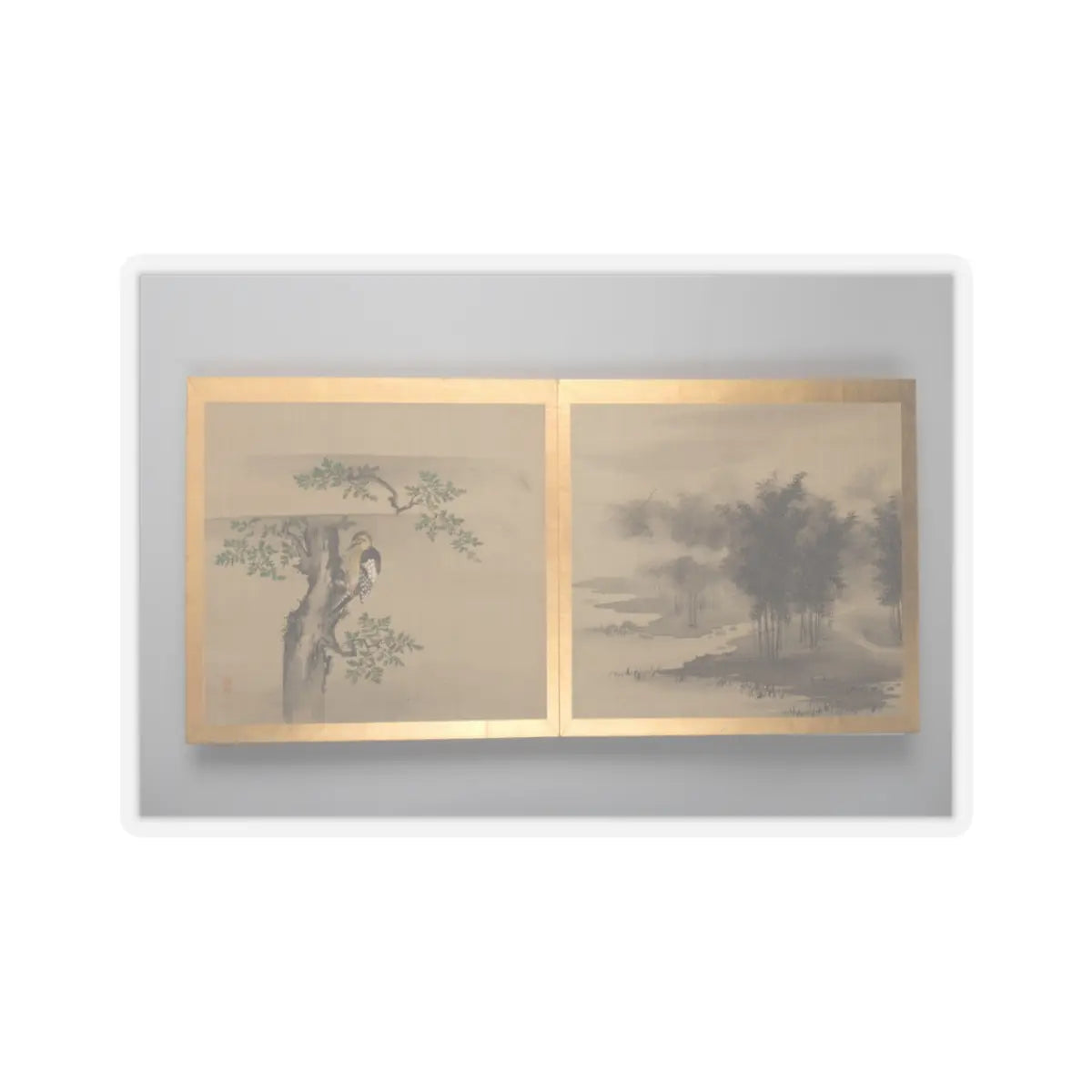 unknown - Thirty paintings of birds, flowers and landscape - late 18th century v12 - STICKER Vinyl Kiss-Cut Decal