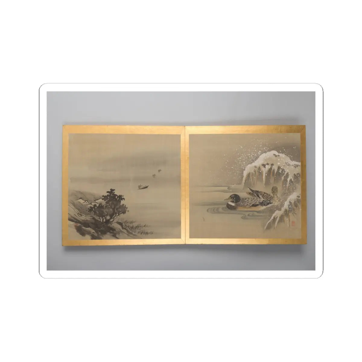unknown - Thirty paintings of birds, flowers and landscape - late 18th century v14 - STICKER Vinyl Kiss-Cut Decal