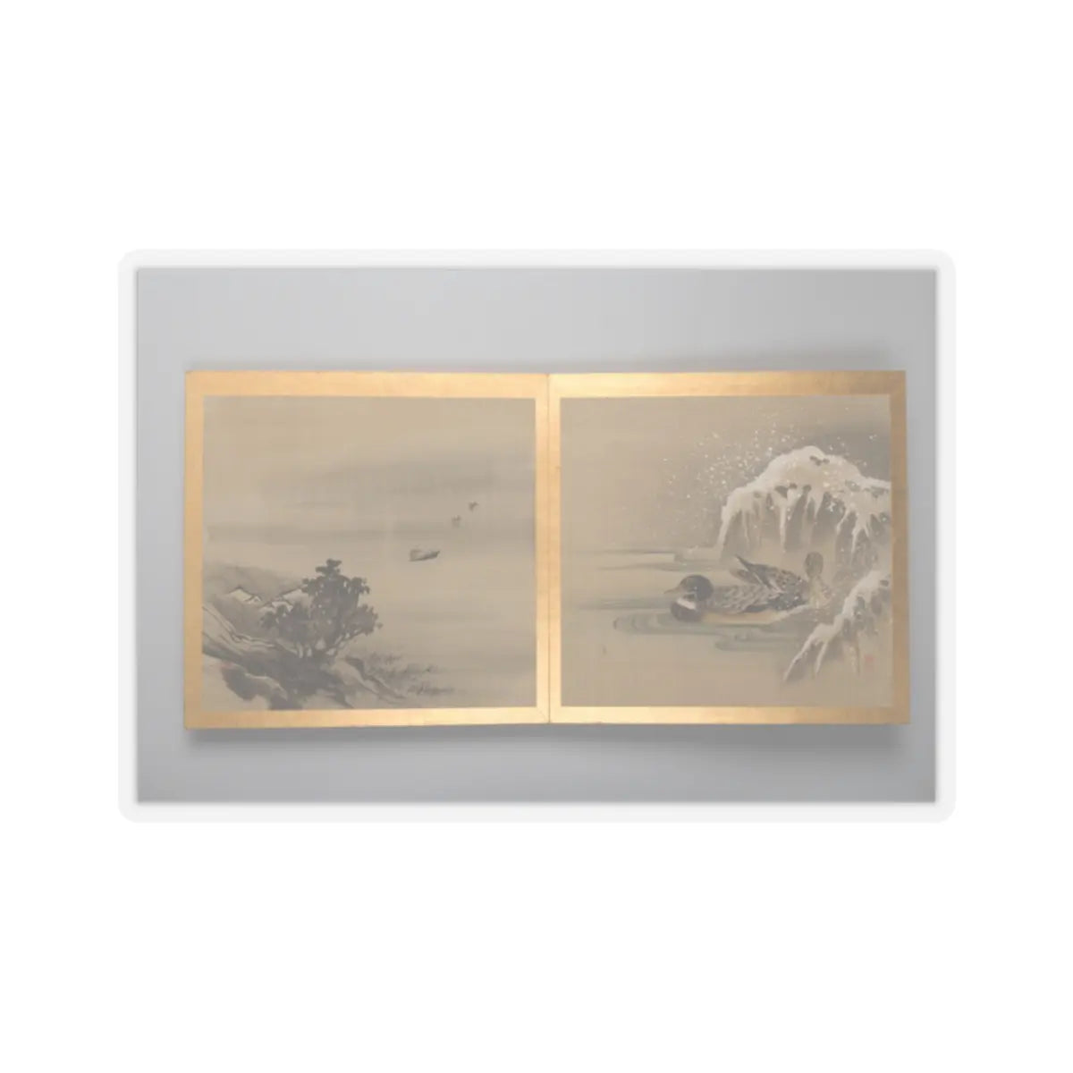 unknown - Thirty paintings of birds, flowers and landscape - late 18th century v14 - STICKER Vinyl Kiss-Cut Decal