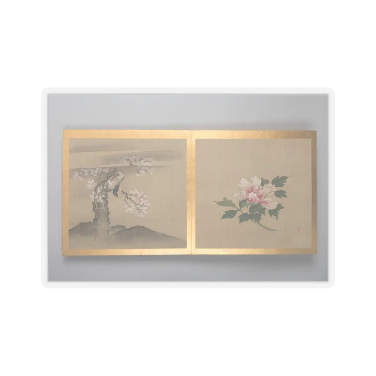 unknown - Thirty paintings of birds, flowers and landscape - late 18th century v16 - STICKER Vinyl Kiss-Cut Decal