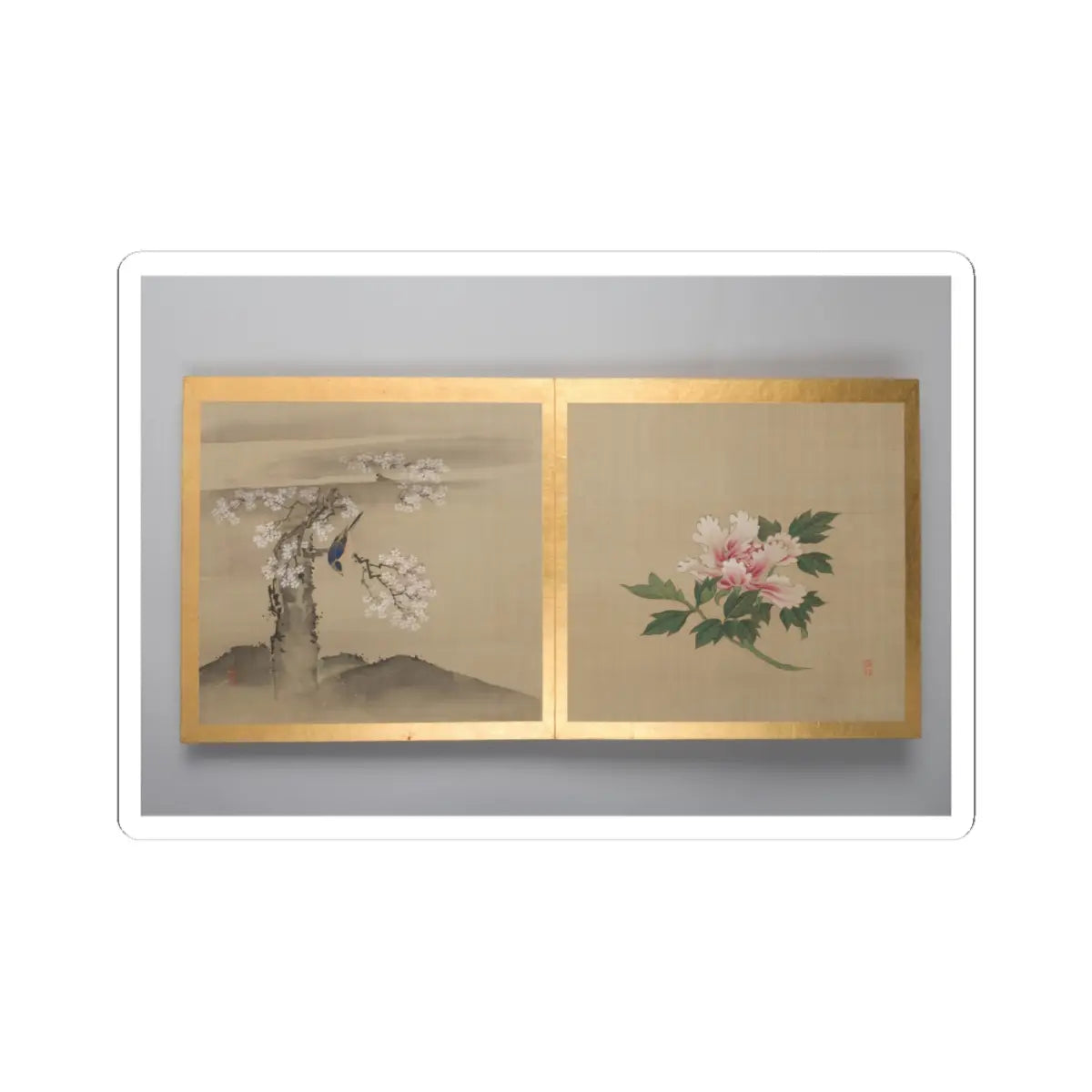 unknown - Thirty paintings of birds, flowers and landscape - late 18th century v16 - STICKER Vinyl Kiss-Cut Decal
