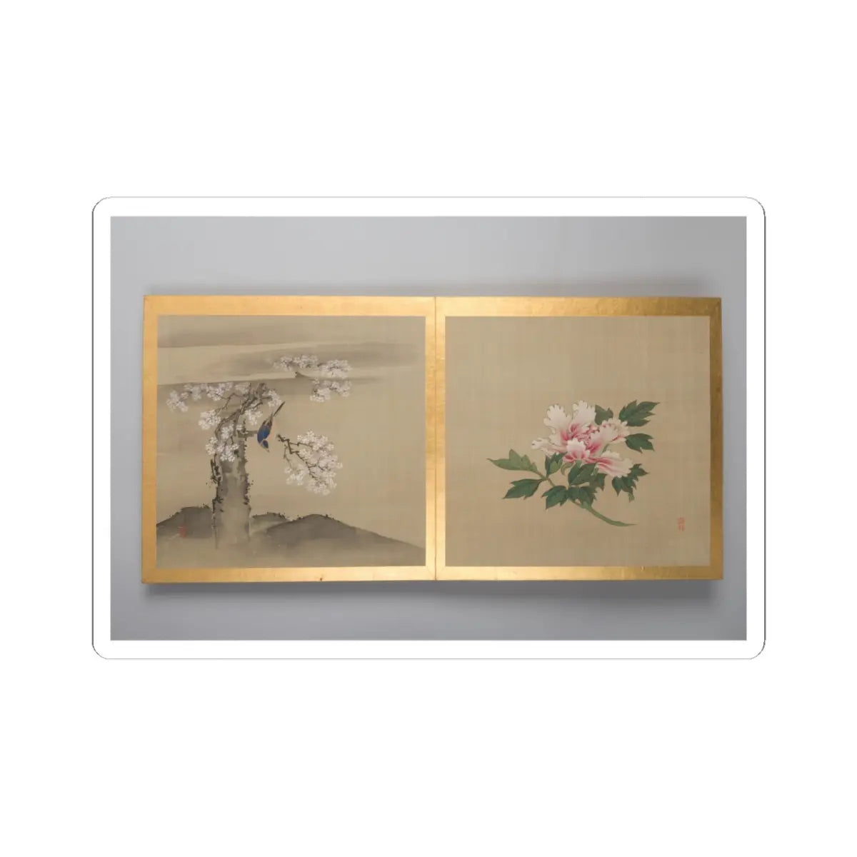unknown - Thirty paintings of birds, flowers and landscape - late 18th century v16 - STICKER Vinyl Kiss-Cut Decal