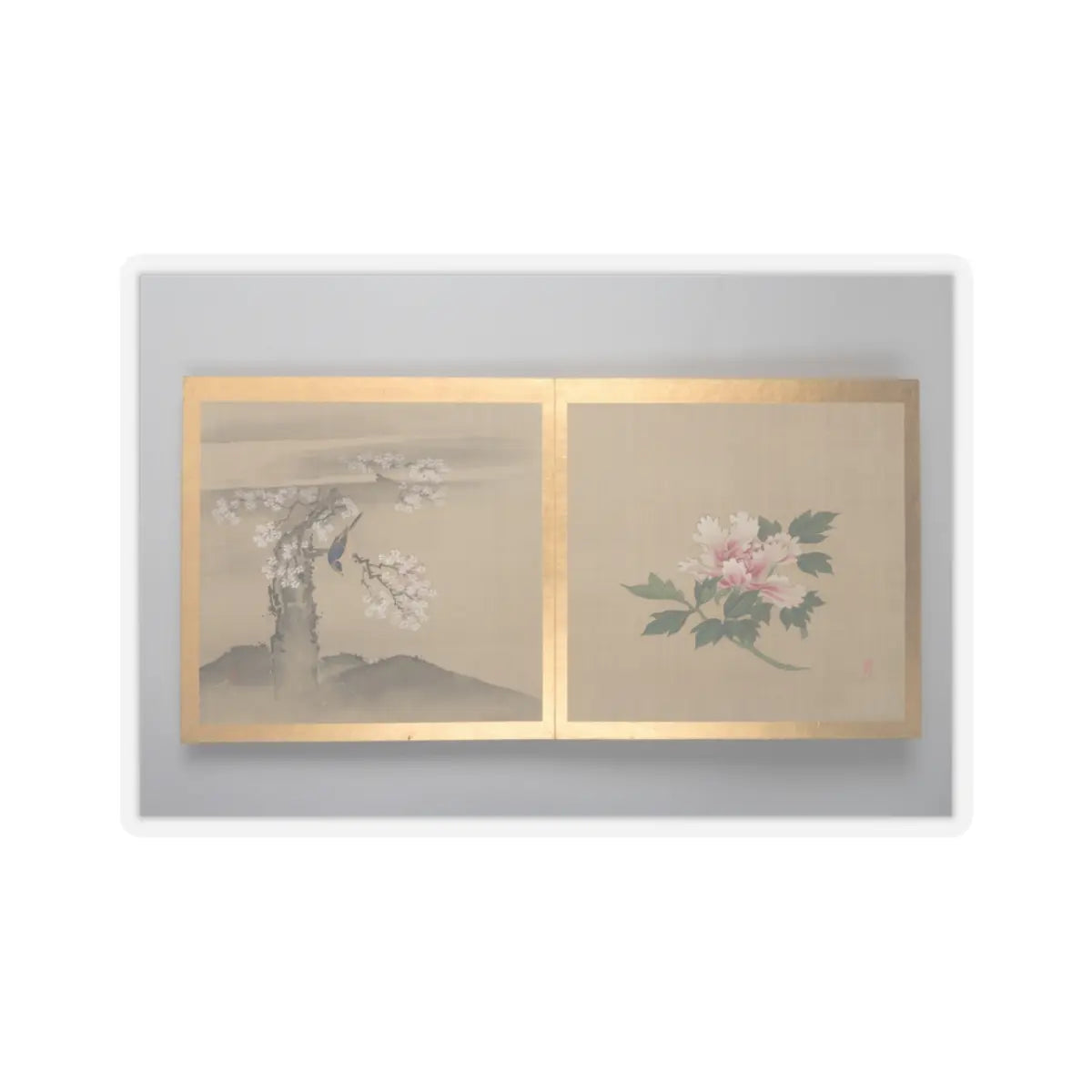 unknown - Thirty paintings of birds, flowers and landscape - late 18th century v16 - STICKER Vinyl Kiss-Cut Decal