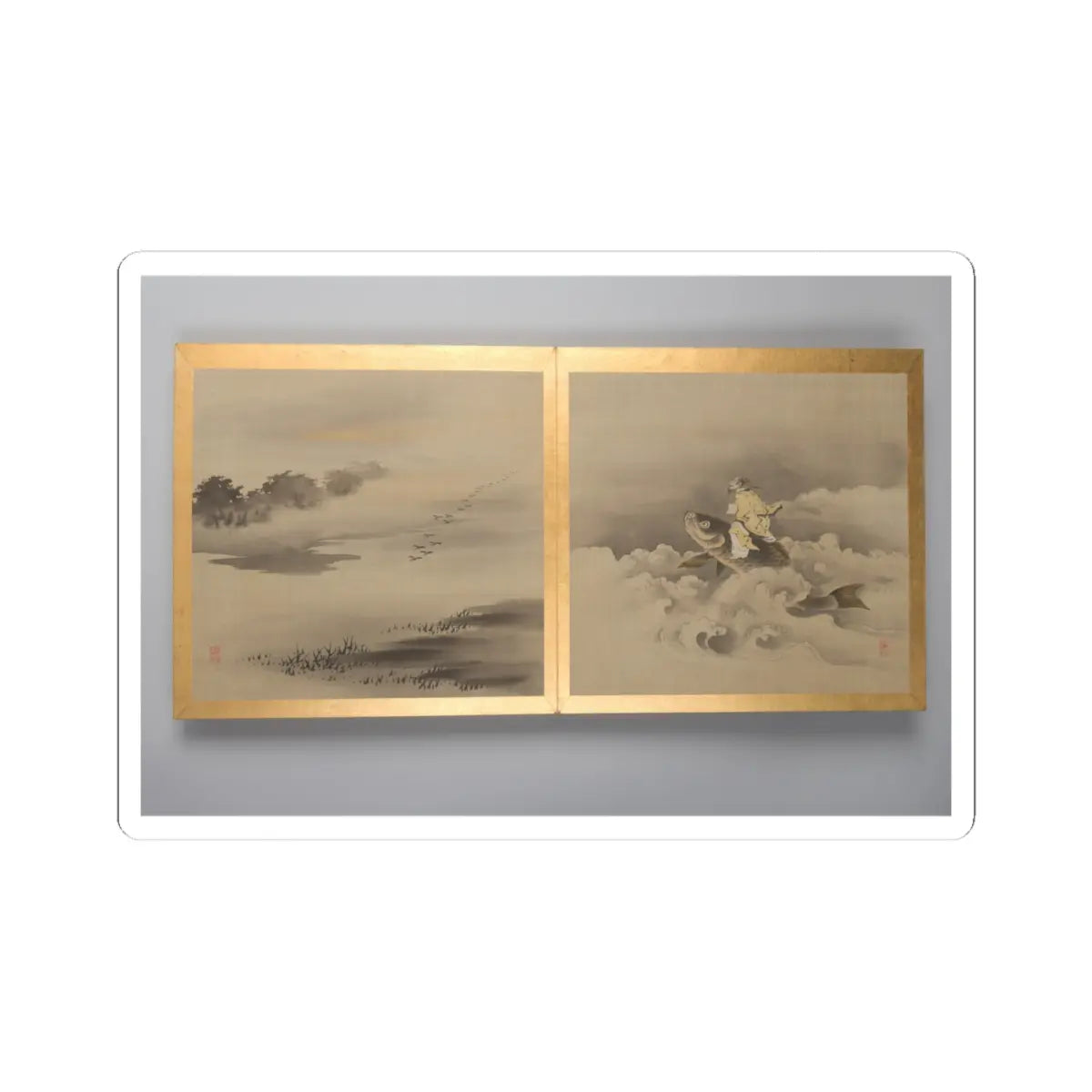 unknown - Thirty paintings of birds, flowers and landscape - late 18th century v4 - STICKER Vinyl Kiss-Cut Decal