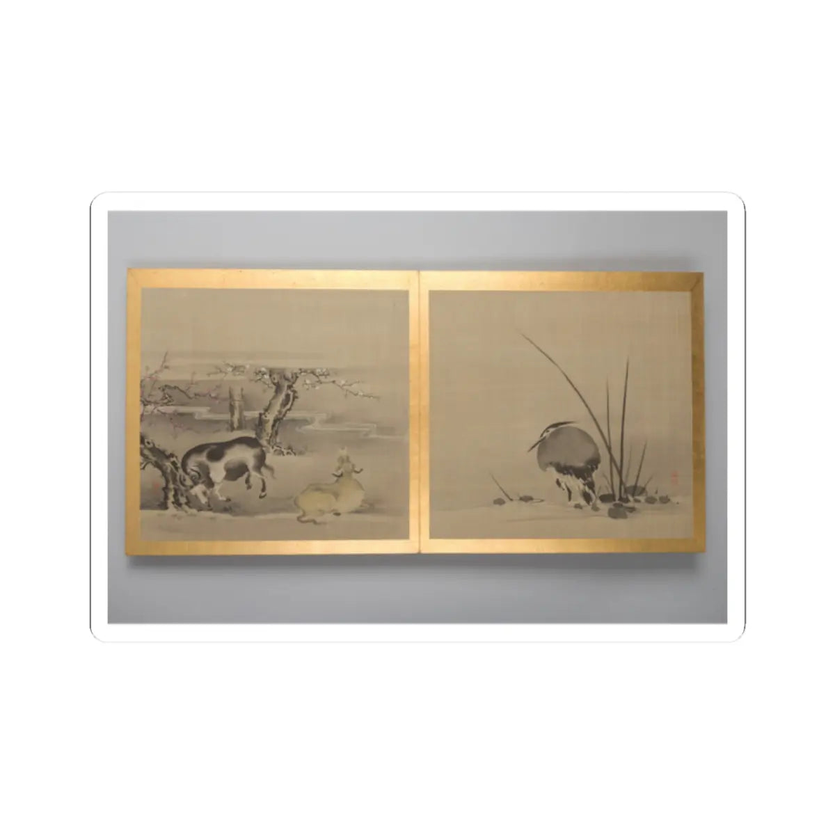 unknown - Thirty paintings of birds, flowers and landscape - late 18th century v6 - STICKER Vinyl Kiss-Cut Decal