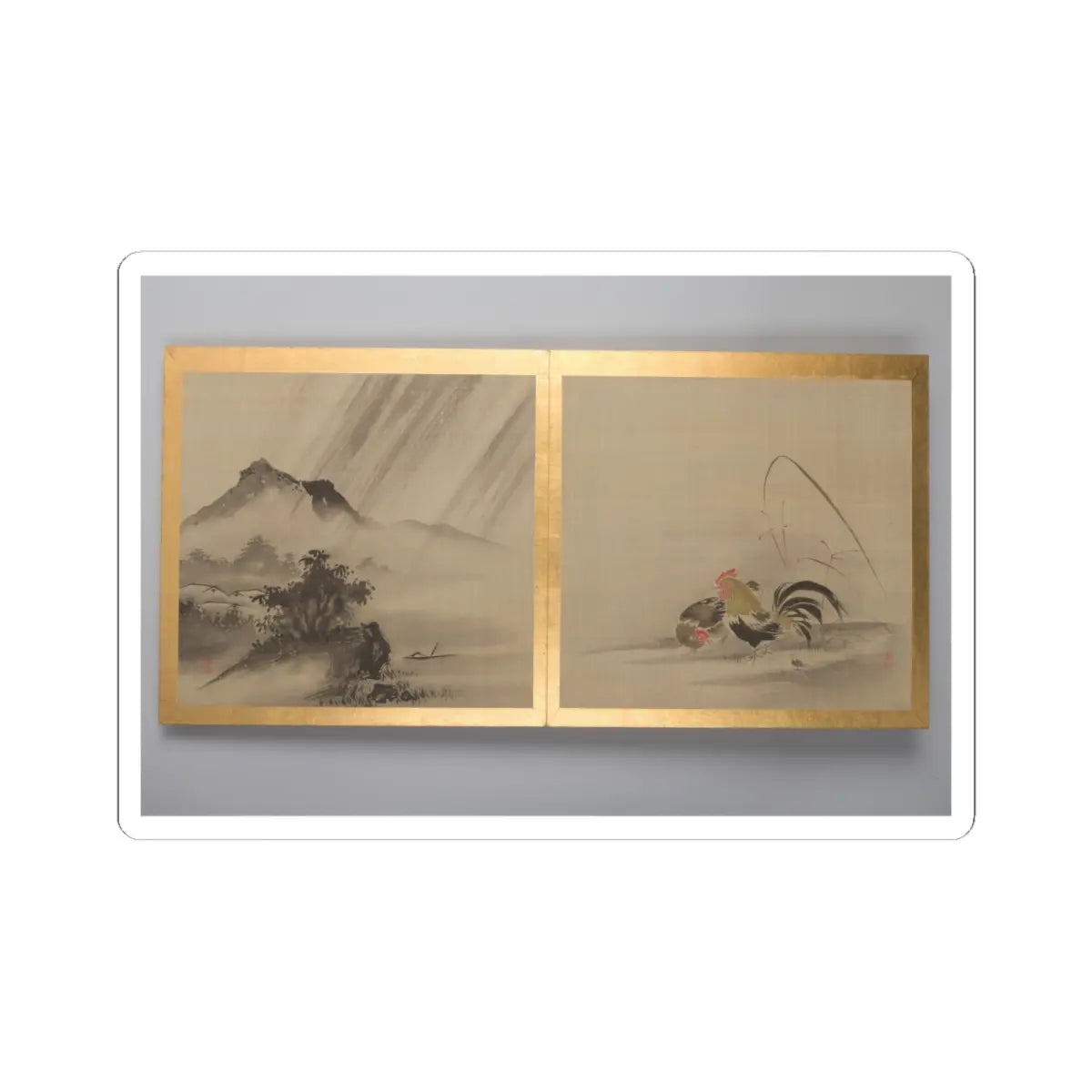 unknown - Thirty paintings of birds, flowers and landscape - late 18th century v7 - STICKER Vinyl Kiss-Cut Decal