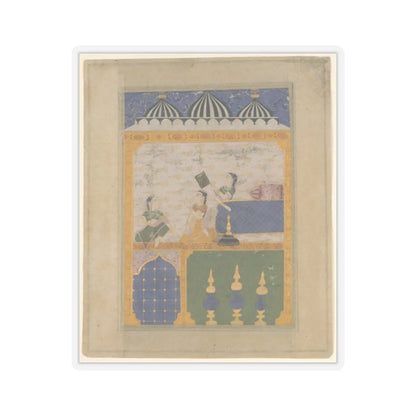 unknown - Three Ladies in a Palace Interior- Page from a Dispersed Laur Chanda (Romance of Laurak - 1520–30 v1 - STICKER Vinyl Kiss-Cut Decal