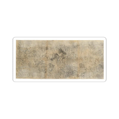 unknown - Tigers Hunting Boars and Deer - ca. 1830 v2 - STICKER Vinyl Kiss-Cut Decal
