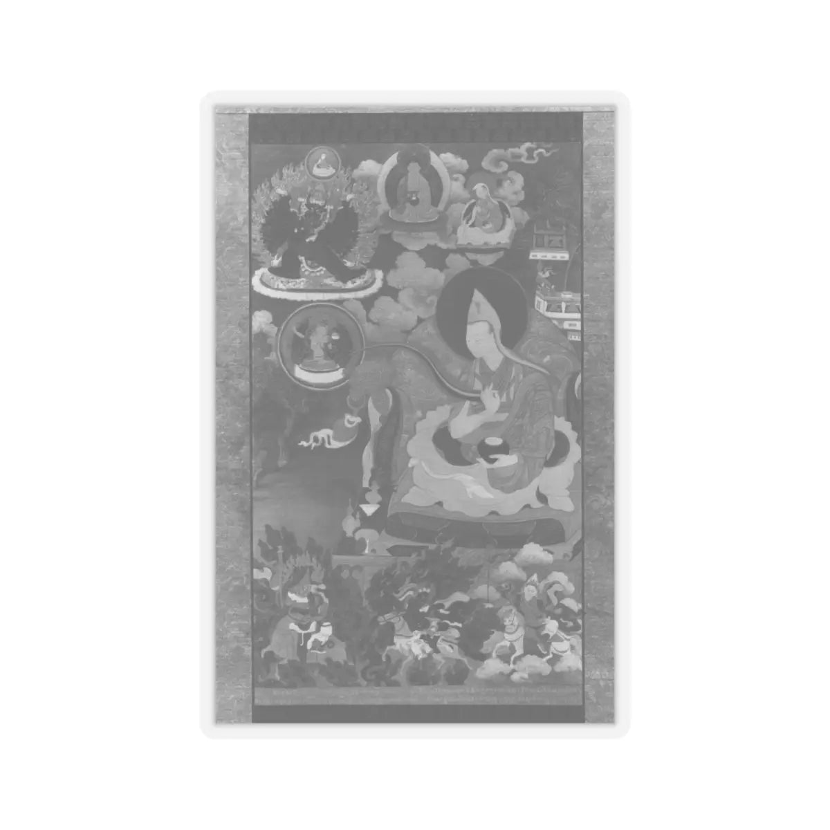unknown - Tsong Khapa - 18th century - STICKER Vinyl Kiss-Cut Decal