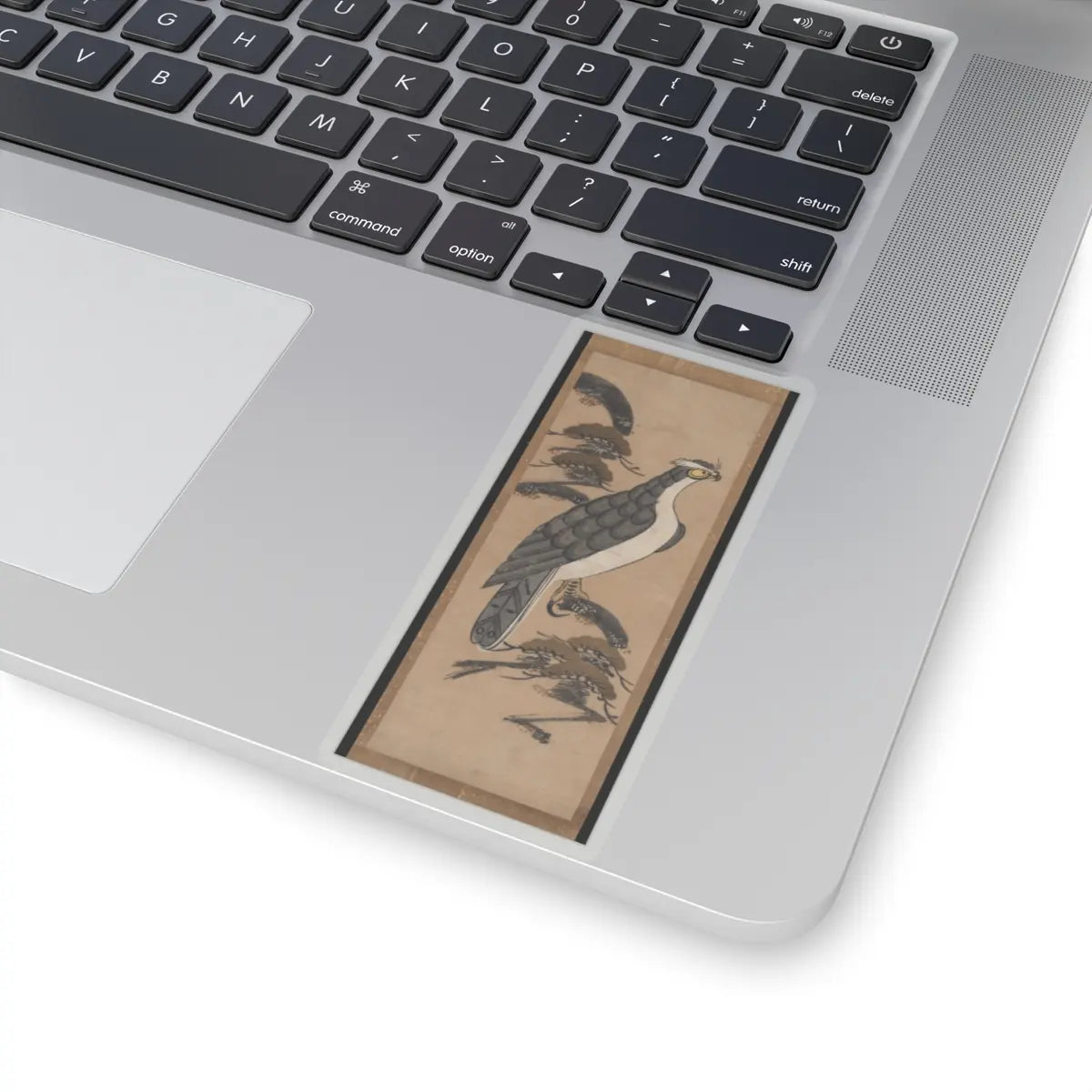 unknown - Ōtsu-e of Falcon on a Pine Tree - 18th century v1 - STICKER Vinyl Kiss-Cut Decal