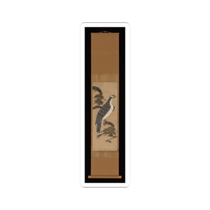 unknown - Ōtsu-e of Falcon on a Pine Tree - 18th century v2 - STICKER Vinyl Kiss-Cut Decal