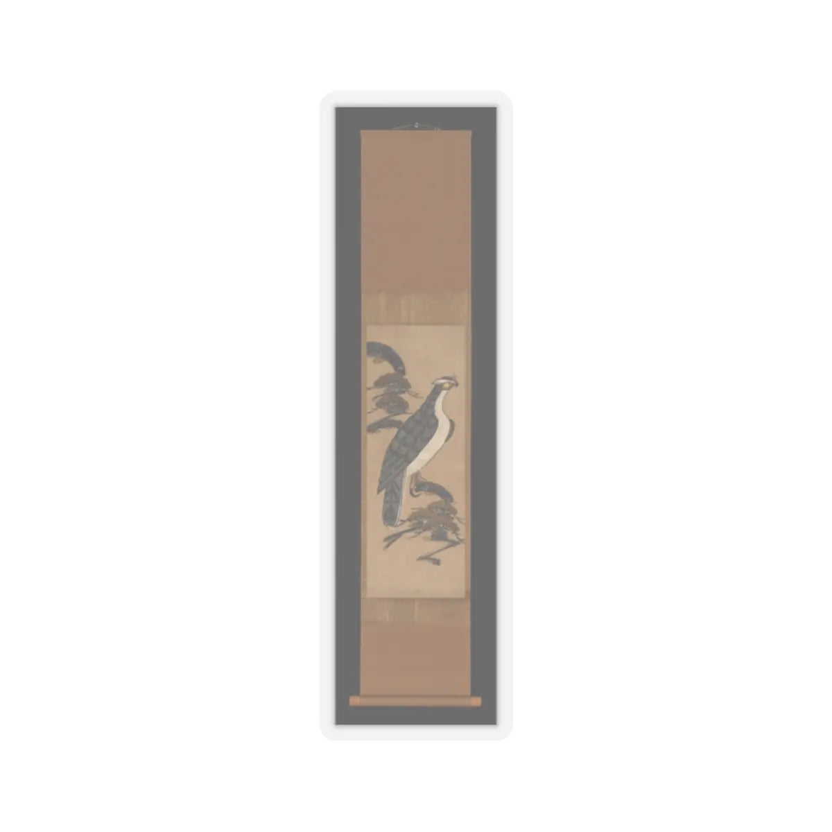 unknown - Ōtsu-e of Falcon on a Pine Tree - 18th century v2 - STICKER Vinyl Kiss-Cut Decal