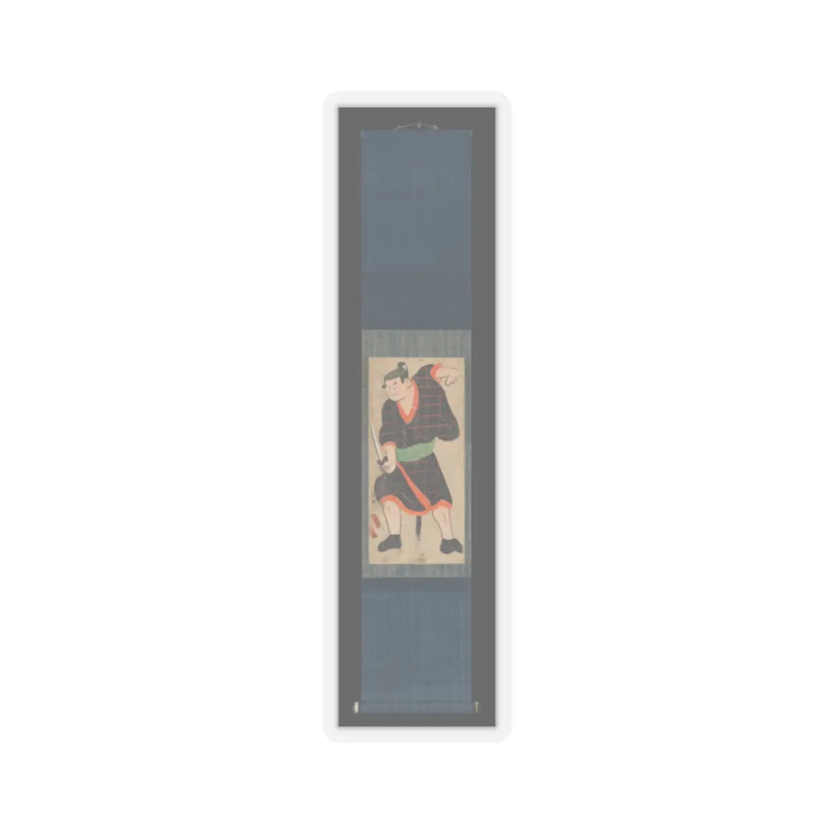 unknown - Ōtsu-e of Kabuki Actor Playing the Outlaw Hotei Ichiemon, of the “Karigane Five” - early 18th century v2 - STICKER Vinyl Kiss-Cut Decal