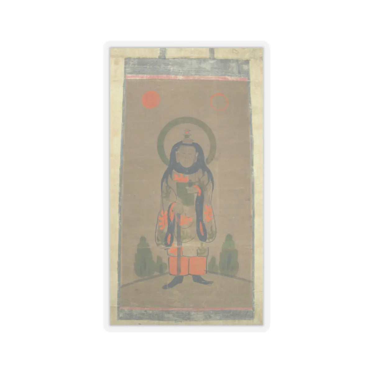 unknown - Ōtsu-e of Uhō Dōji - 17th century v1 - STICKER Vinyl Kiss-Cut Decal