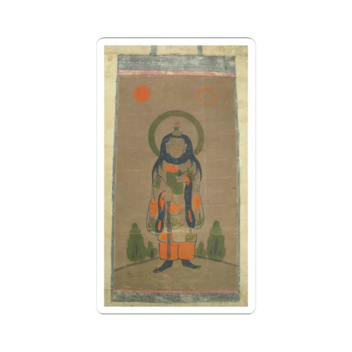 unknown - Ōtsu-e of Uhō Dōji - 17th century v1 - STICKER Vinyl Kiss-Cut Decal
