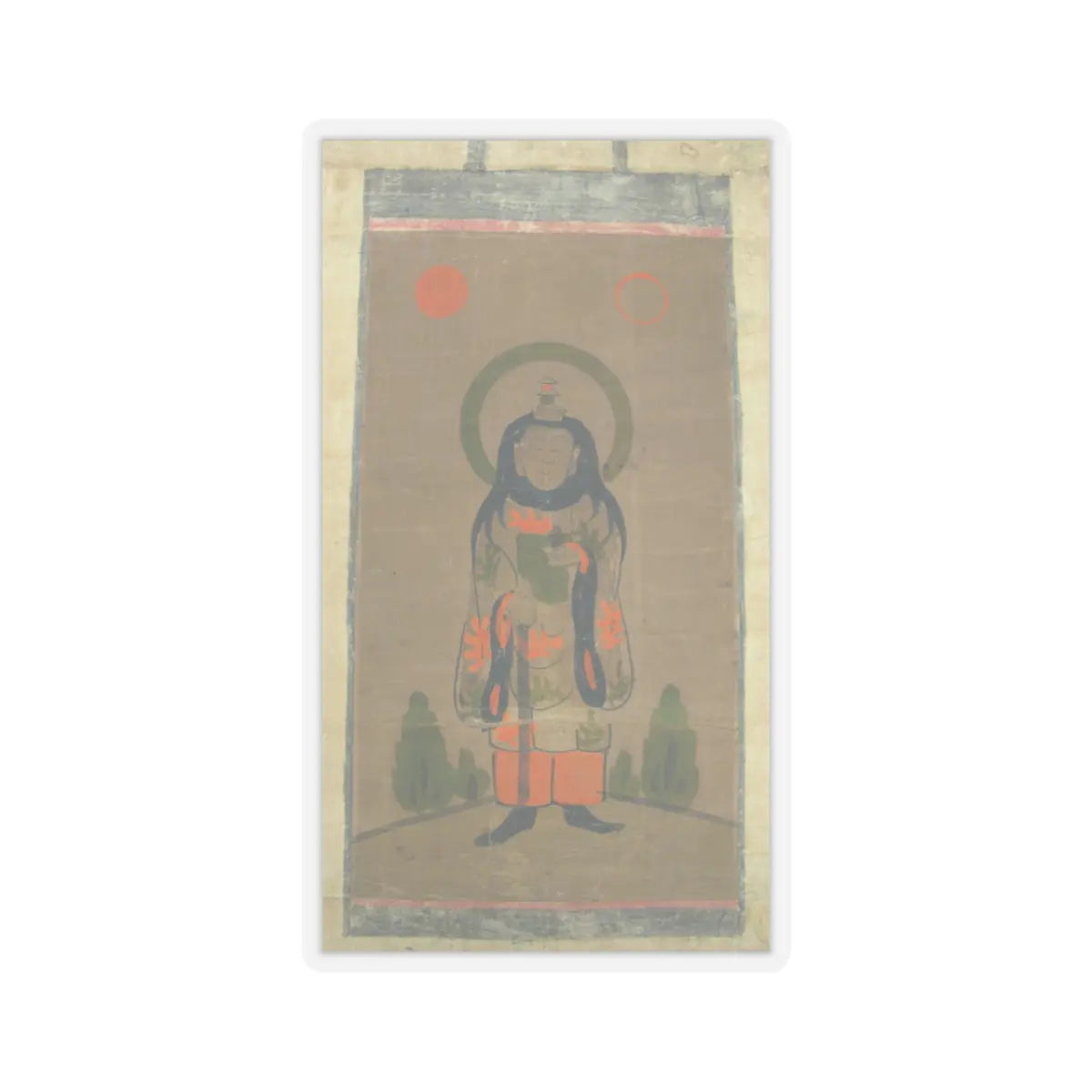 unknown - Ōtsu-e of Uhō Dōji - 17th century v1 - STICKER Vinyl Kiss-Cut Decal