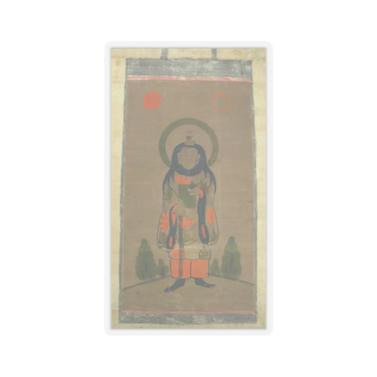 unknown - Ōtsu-e of Uhō Dōji - 17th century v1 - STICKER Vinyl Kiss-Cut Decal