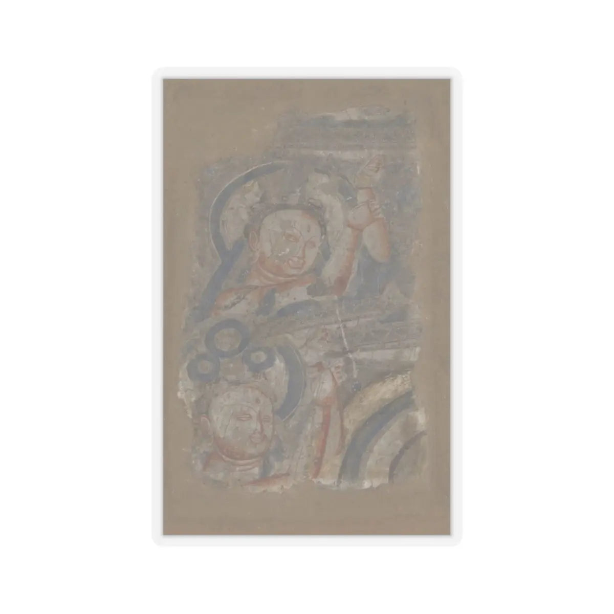unknown - Two Bodhisattvas - ca. 6th–7th century v1 - STICKER Vinyl Kiss-Cut Decal