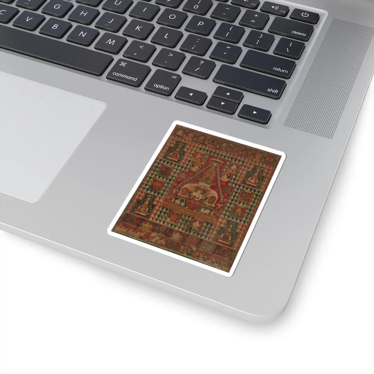 unknown - Ushnishavijaya Enthroned in the Womb of a Stupa - dated 1510–19 v1 - STICKER Vinyl Kiss-Cut Decal