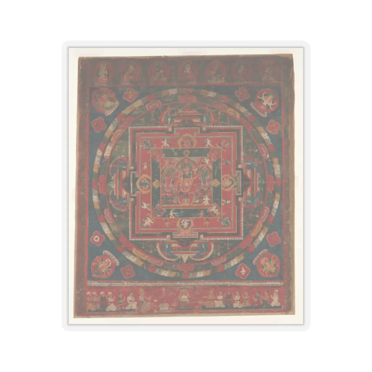 unknown - Vasudhara Mandala - Dated to 1777 (Samvat 897) v1 - STICKER Vinyl Kiss-Cut Decal