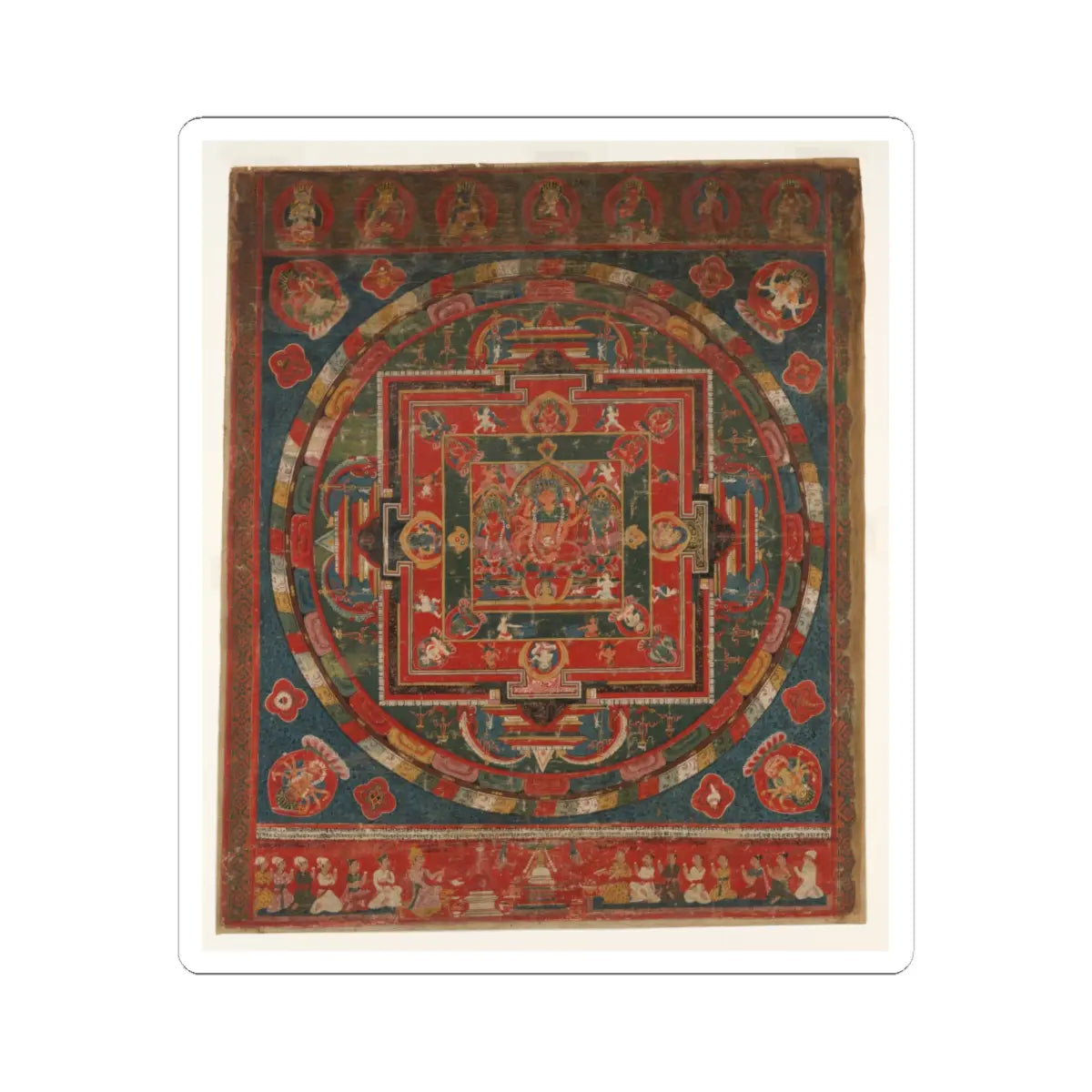 unknown - Vasudhara Mandala - Dated to 1777 (Samvat 897) v1 - STICKER Vinyl Kiss-Cut Decal