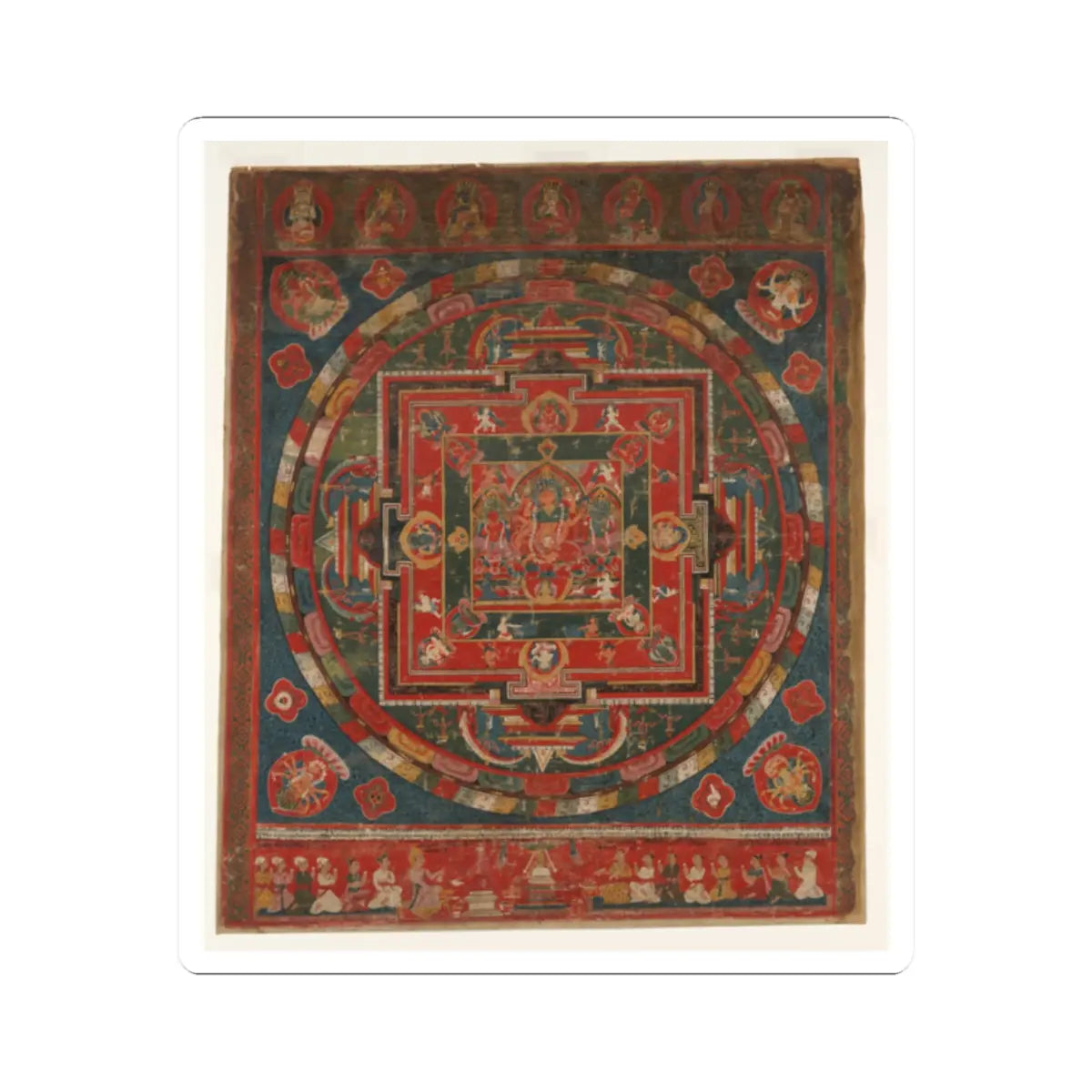 unknown - Vasudhara Mandala - Dated to 1777 (Samvat 897) v1 - STICKER Vinyl Kiss-Cut Decal