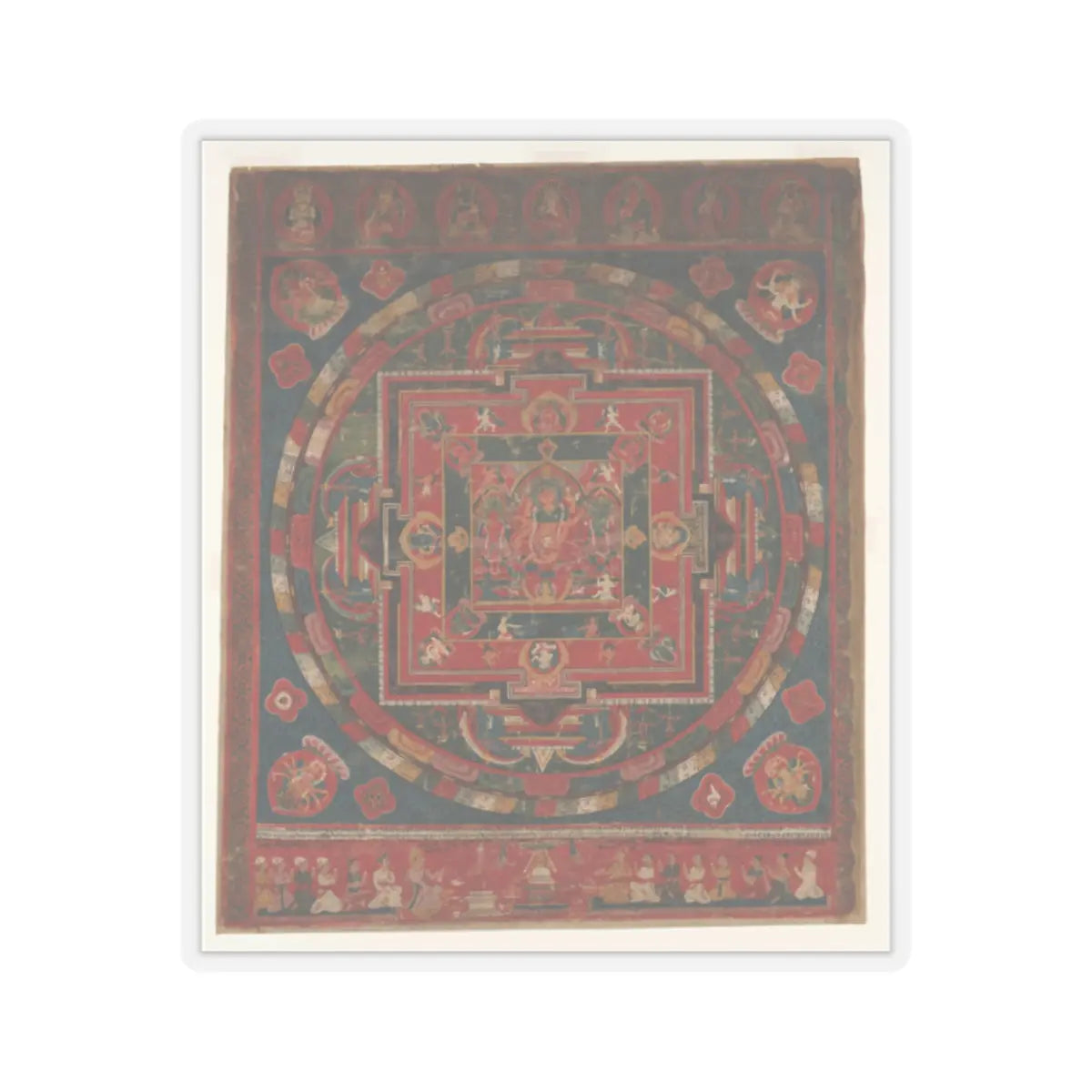 unknown - Vasudhara Mandala - Dated to 1777 (Samvat 897) v1 - STICKER Vinyl Kiss-Cut Decal