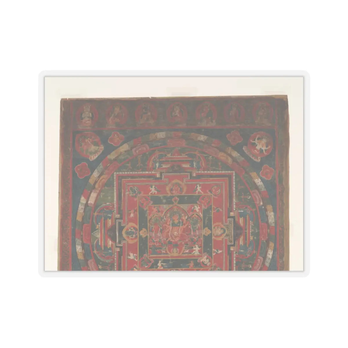 unknown - Vasudhara Mandala - Dated to 1777 (Samvat 897) v2 - STICKER Vinyl Kiss-Cut Decal