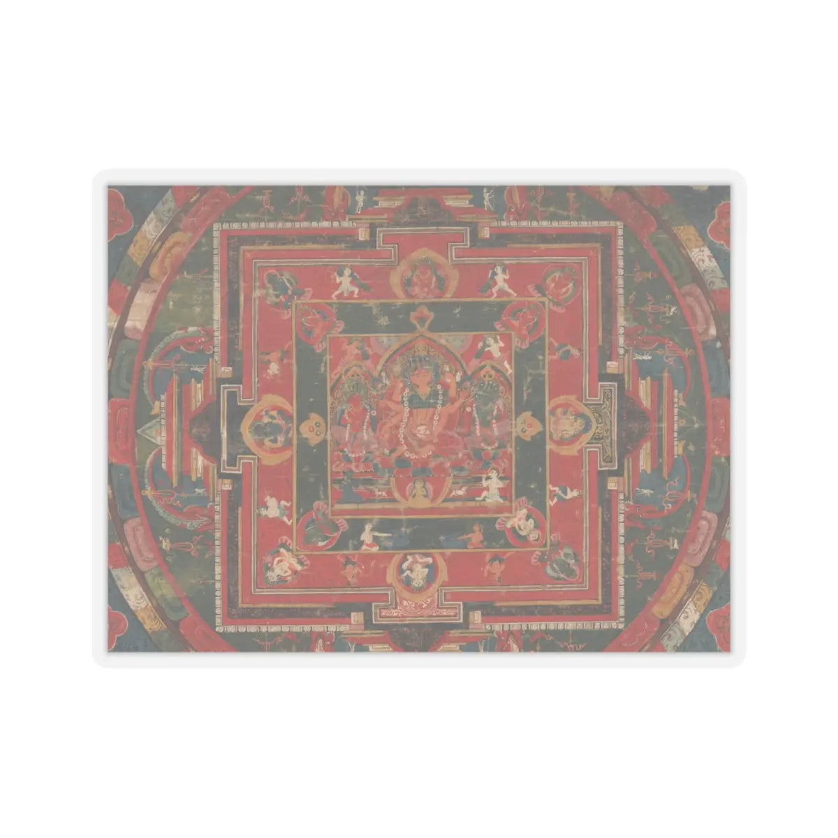 unknown - Vasudhara Mandala - Dated to 1777 (Samvat 897) v3 - STICKER Vinyl Kiss-Cut Decal