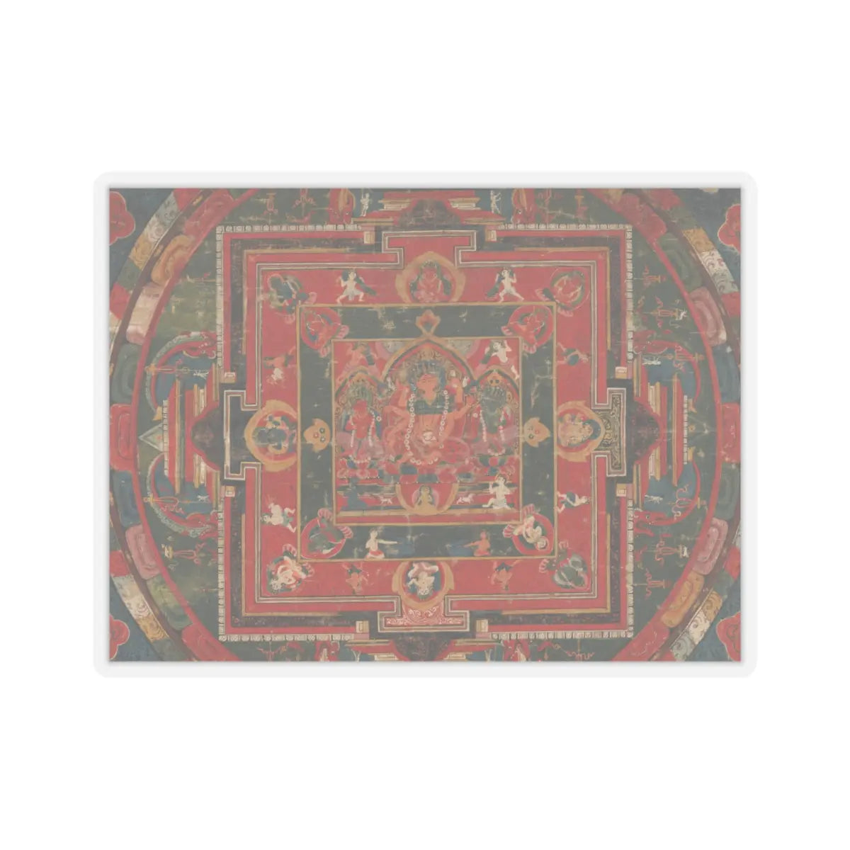 unknown - Vasudhara Mandala - Dated to 1777 (Samvat 897) v3 - STICKER Vinyl Kiss-Cut Decal