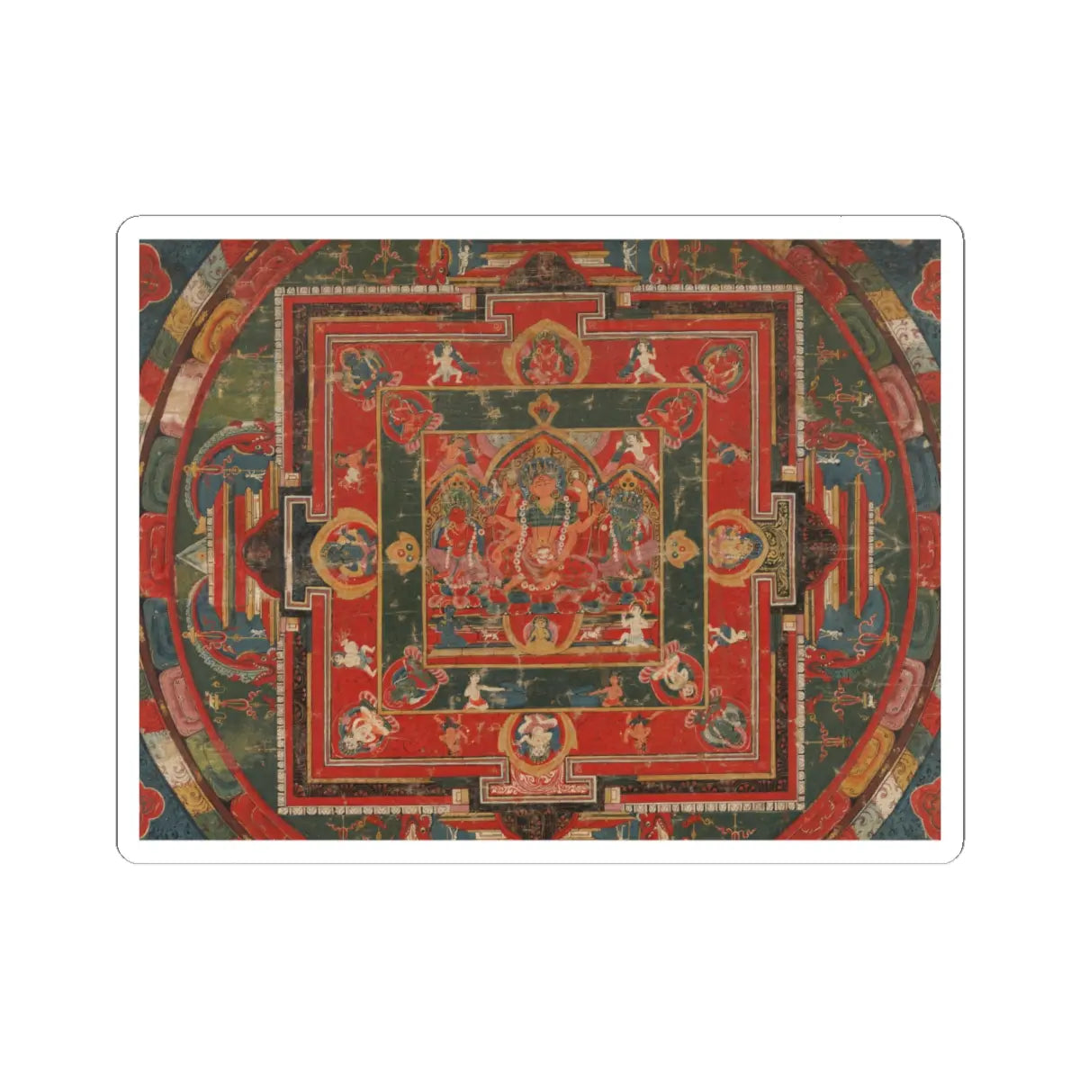 unknown - Vasudhara Mandala - Dated to 1777 (Samvat 897) v3 - STICKER Vinyl Kiss-Cut Decal