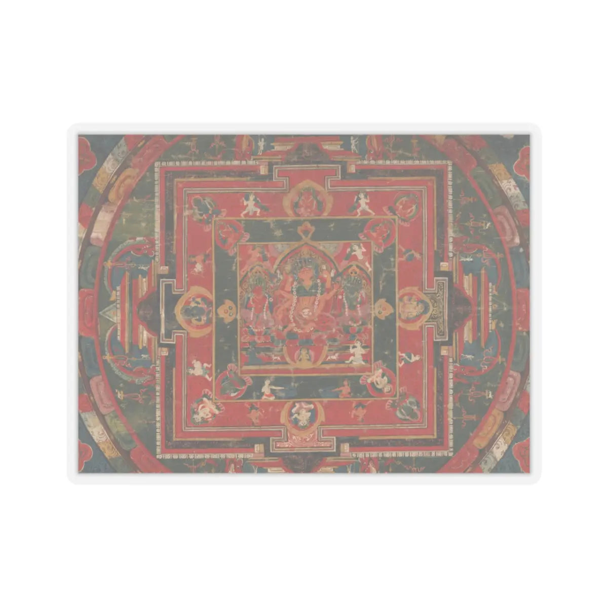 unknown - Vasudhara Mandala - Dated to 1777 (Samvat 897) v3 - STICKER Vinyl Kiss-Cut Decal