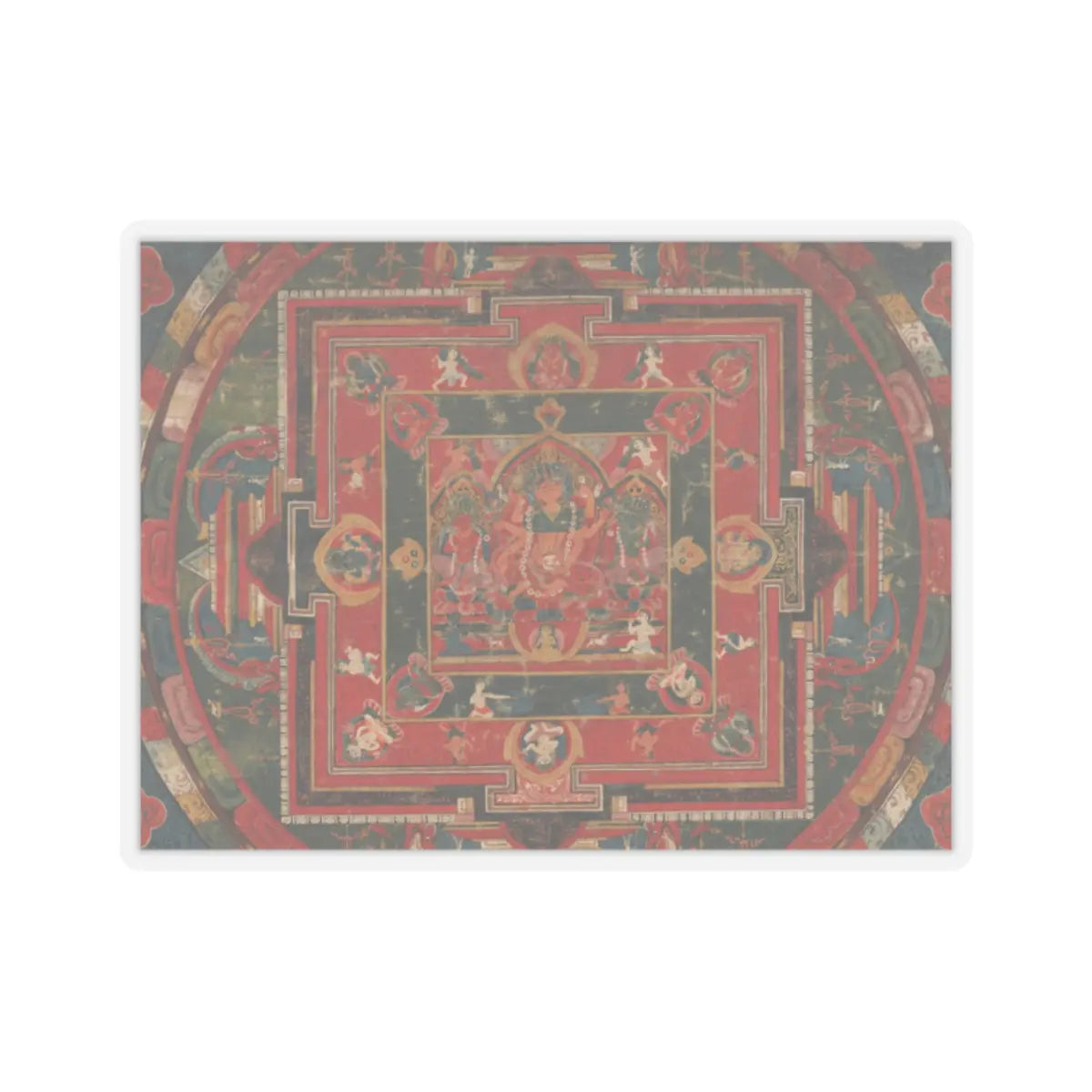 unknown - Vasudhara Mandala - Dated to 1777 (Samvat 897) v3 - STICKER Vinyl Kiss-Cut Decal