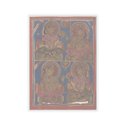 unknown - Vigil on the Sixth Night after Mahavira's Birth- Folio from a Kalpasutra Manuscript - 15th century v1 - STICKER Vinyl Kiss-Cut Decal