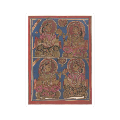 unknown - Vigil on the Sixth Night after Mahavira's Birth- Folio from a Kalpasutra Manuscript - 15th century v1 - STICKER Vinyl Kiss-Cut Decal