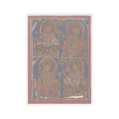 unknown - Vigil on the Sixth Night after Mahavira's Birth- Folio from a Kalpasutra Manuscript - 15th century v1 - STICKER Vinyl Kiss-Cut Decal