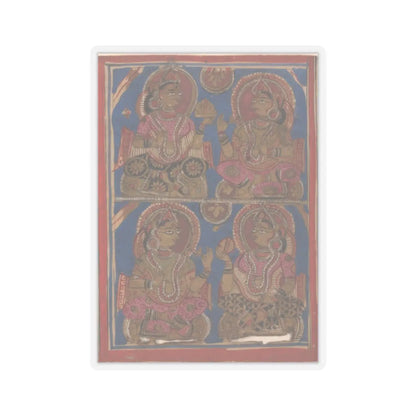 unknown - Vigil on the Sixth Night after Mahavira's Birth- Folio from a Kalpasutra Manuscript - 15th century v1 - STICKER Vinyl Kiss-Cut Decal
