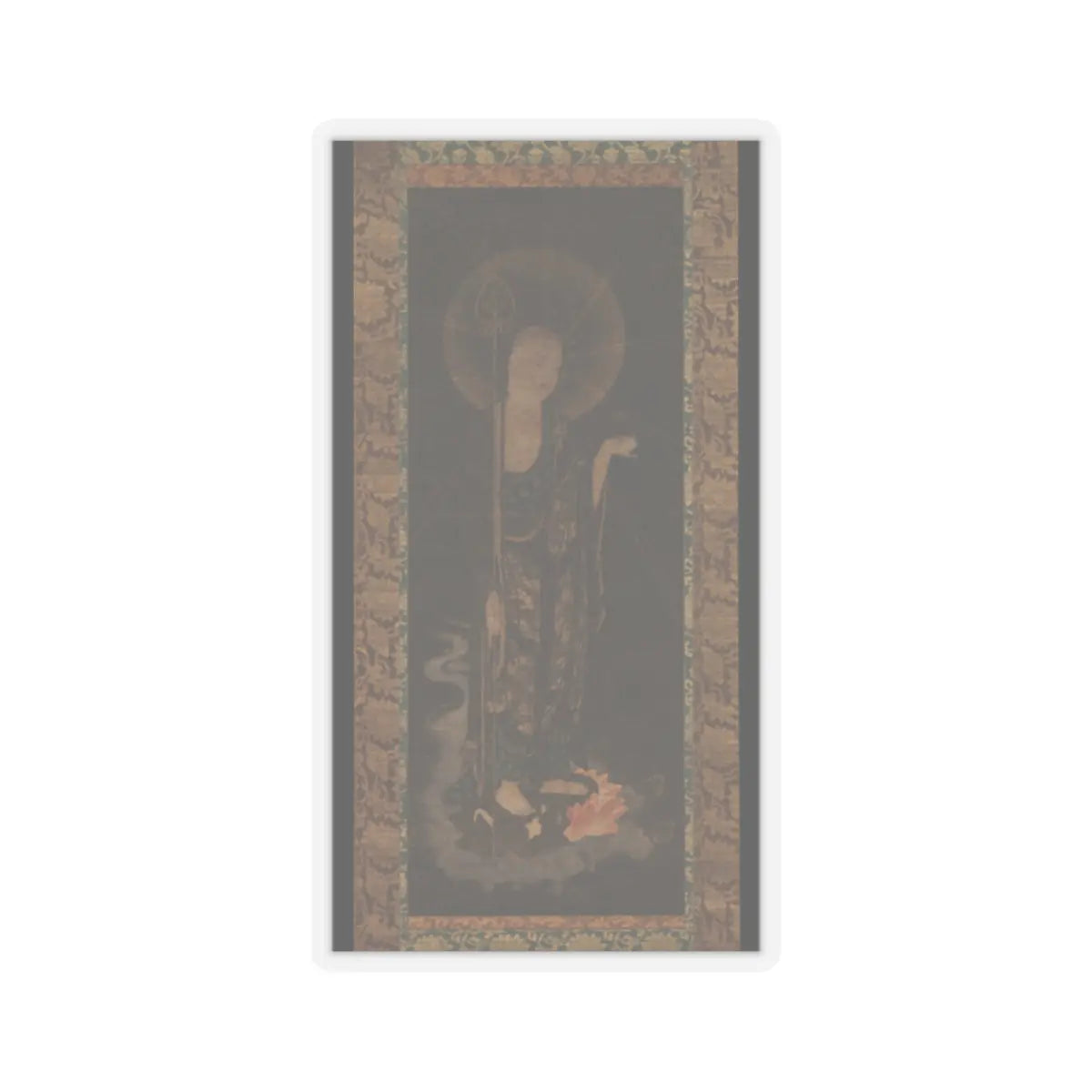 unknown - Welcoming Descent of the Bodhisattva Jizō - early 14th century v1 - STICKER Vinyl Kiss-Cut Decal