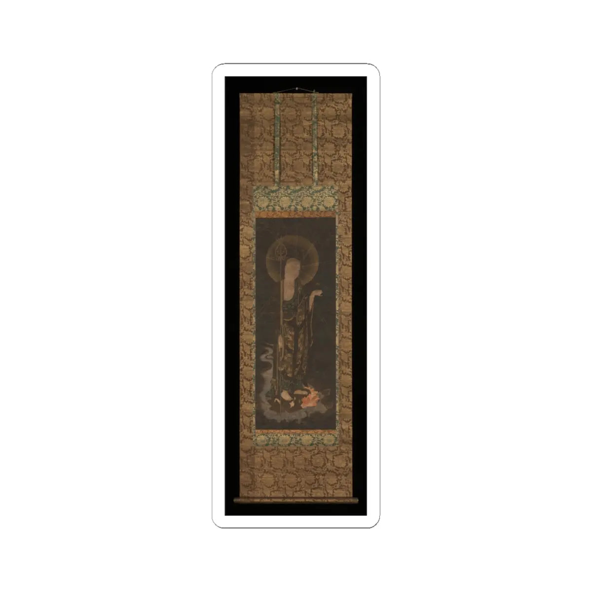 unknown - Welcoming Descent of the Bodhisattva Jizō - early 14th century v2 - STICKER Vinyl Kiss-Cut Decal