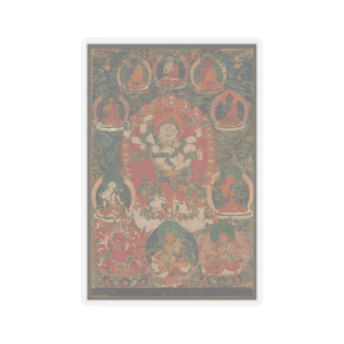 unknown - White Mahakala - ca. 18th century - STICKER Vinyl Kiss-Cut Decal